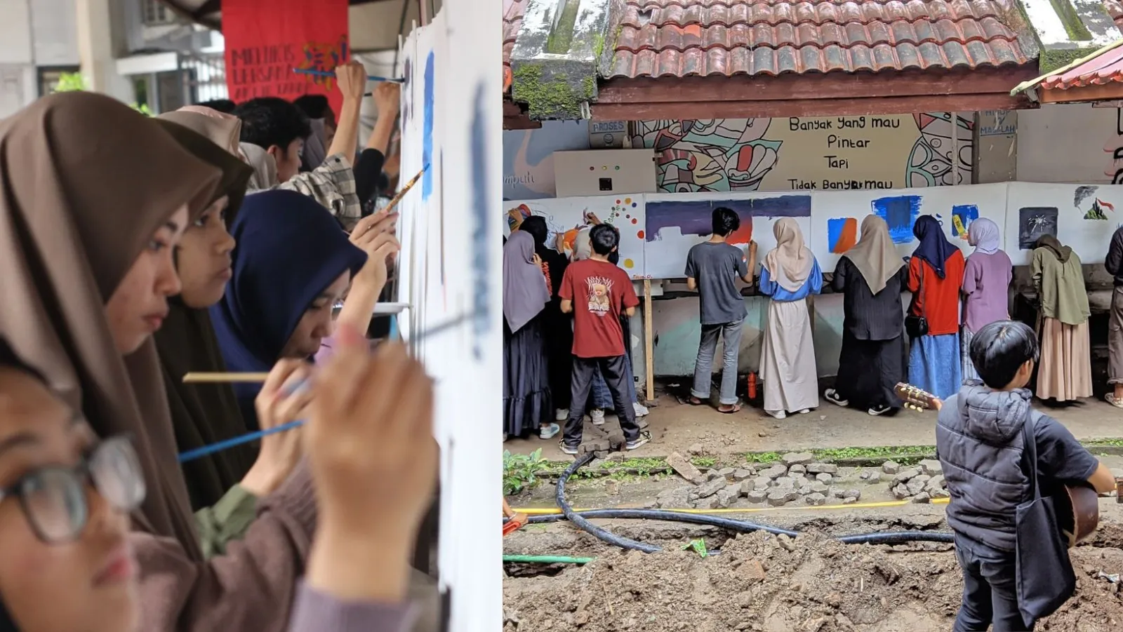 Luar Biasa! Himpunan Mahasiswa Seni Rupa Unismuh Cetuskan Tren Baru Akhir Tahun Lewat Melukis Bersama